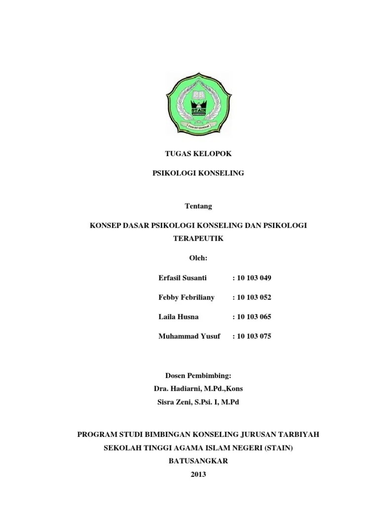 psikologi konseling KONSEP DASAR PSIKOLOGI KONSELING DAN PSIKOLOGI