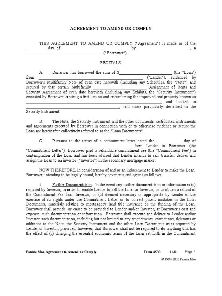 FNMA Form 4067 Fannie Mae Loans