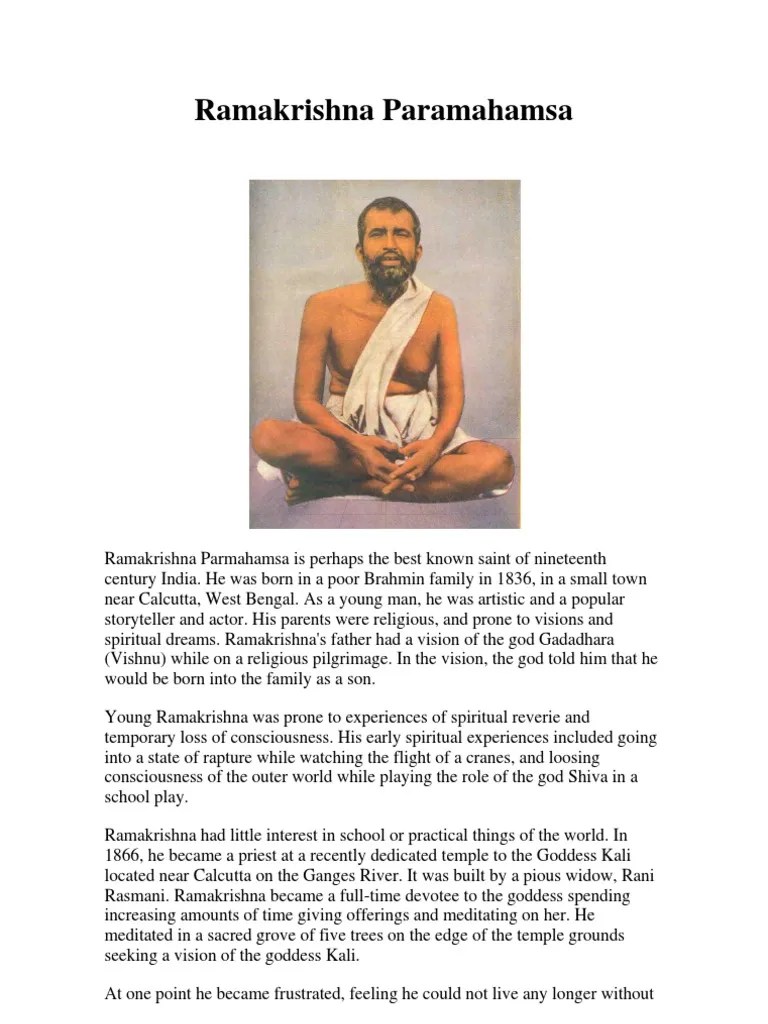 Ramakrishna Paramahamsa Ramakrishna Bhakti