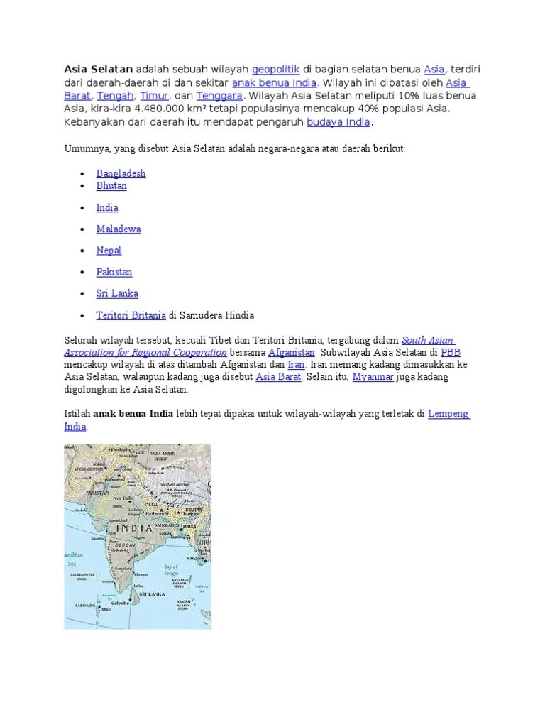 Asia Selatan Dan Negara2 | PDF