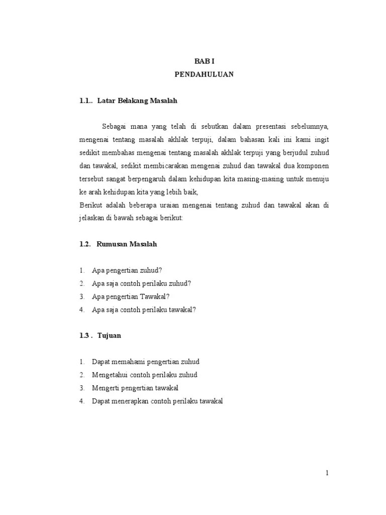 16 Contoh Makalah Zuhud