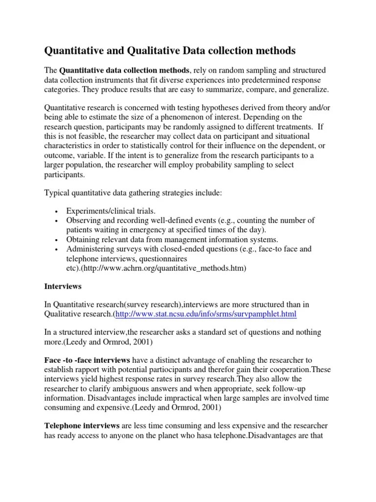 Data Collection is an Important Aspect of Any Type of Research Study