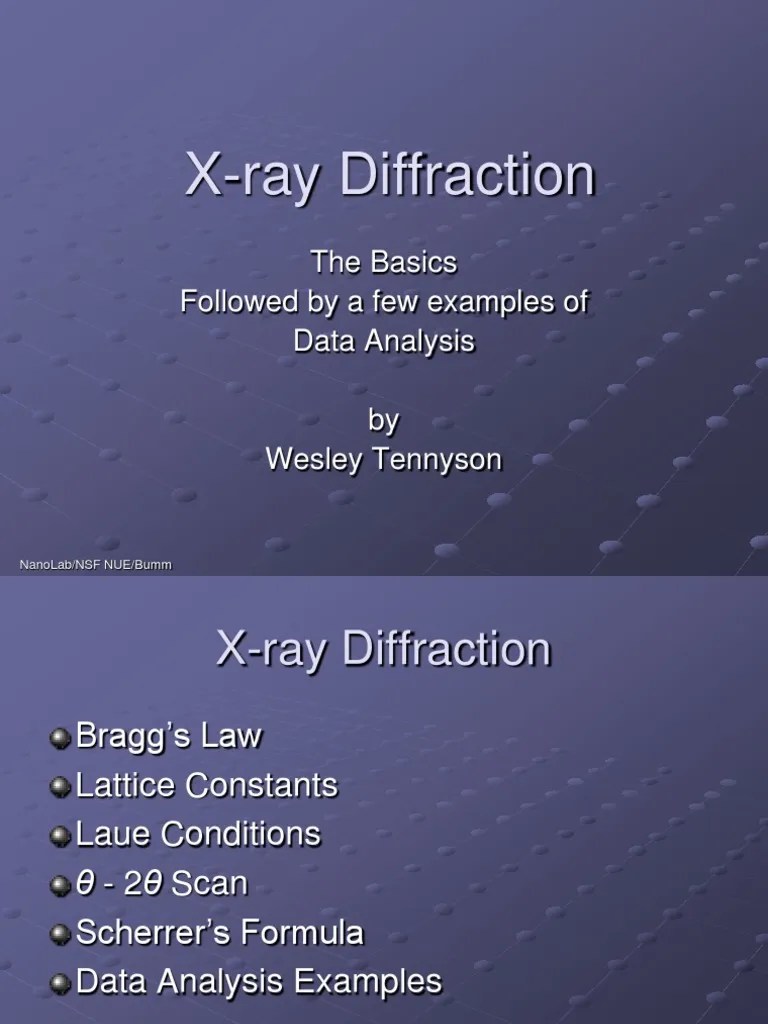 X Ray Diffraction PDF X Ray Crystallography Diffraction