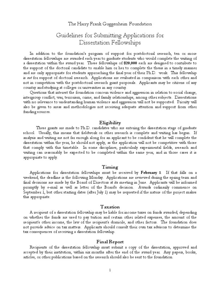 Hfg Dissertation Guidelines and Application Thesis Doctor Of Philosophy