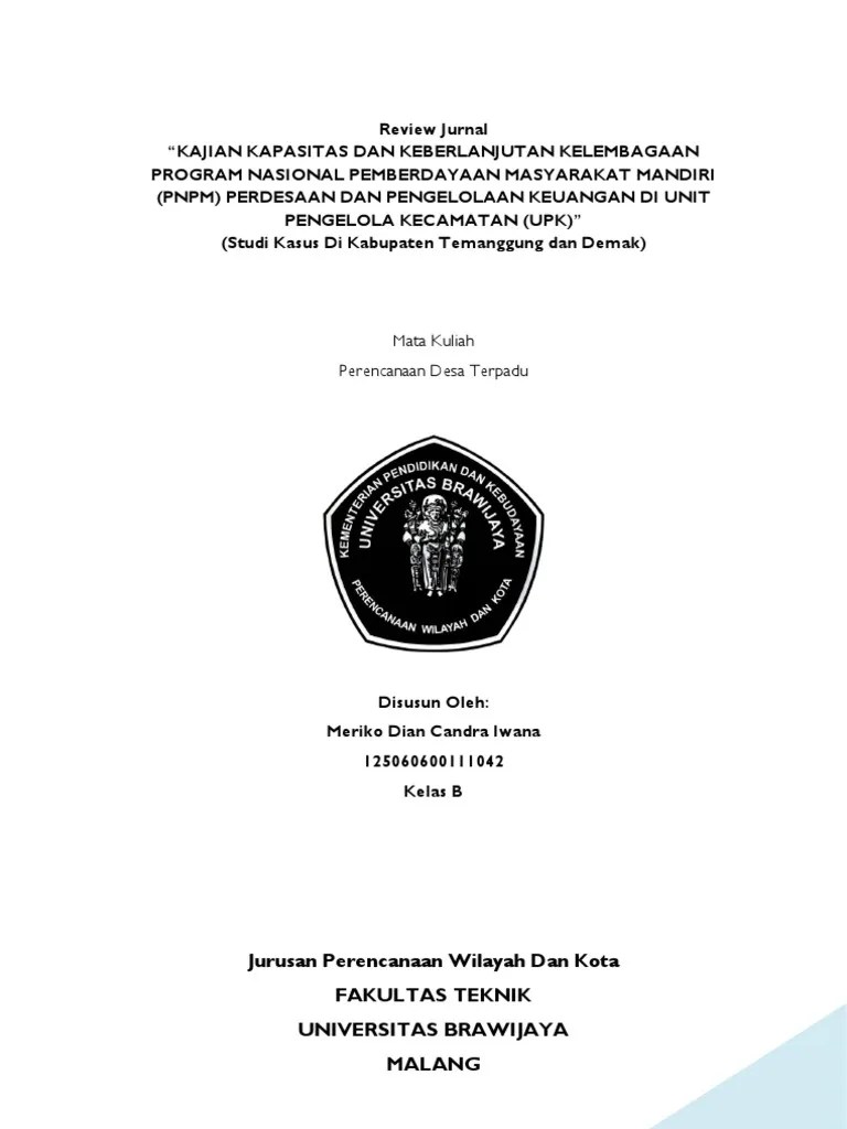 Review Jurnal Pembangunan Desa