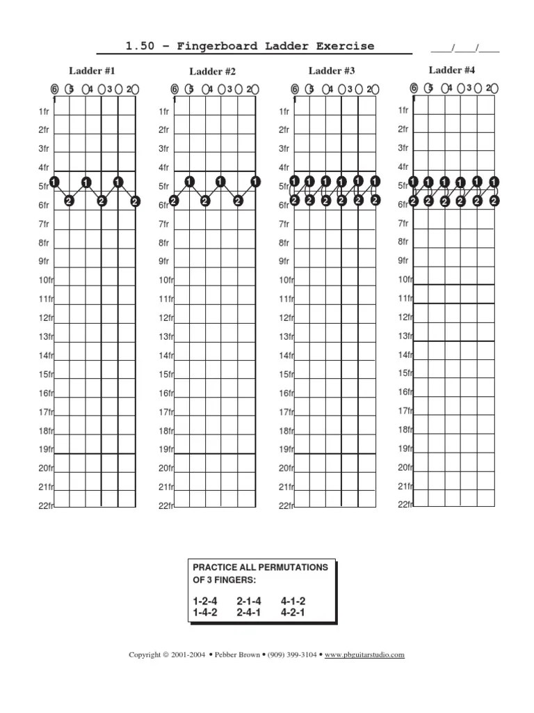 The Ladder Exercises Guitar Leisure Business Free 30day Trial