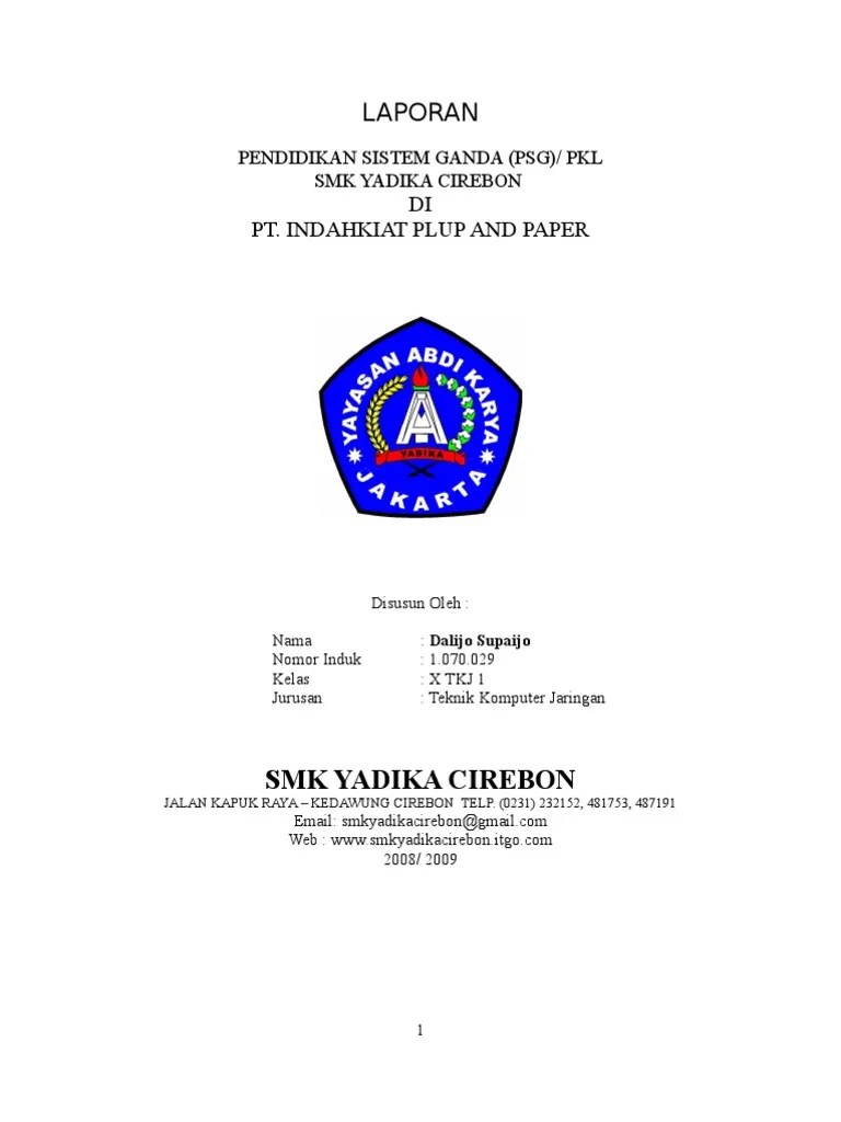 Contoh laporan Prakerin