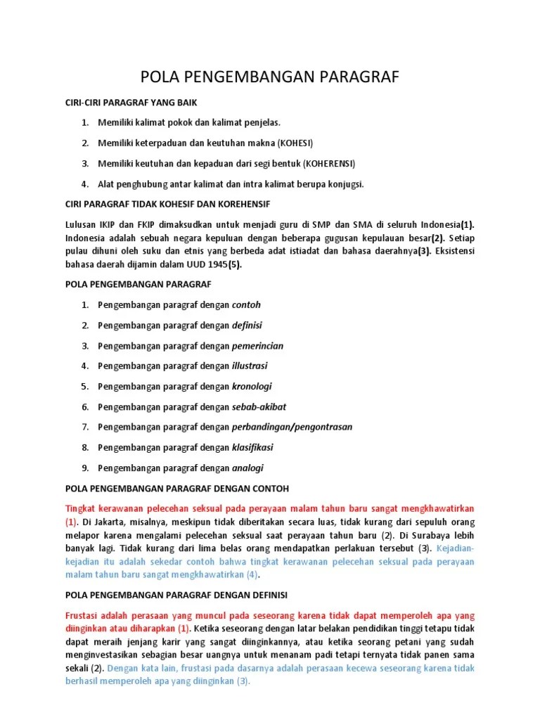 Pola Pengembangan Paragraf | PDF