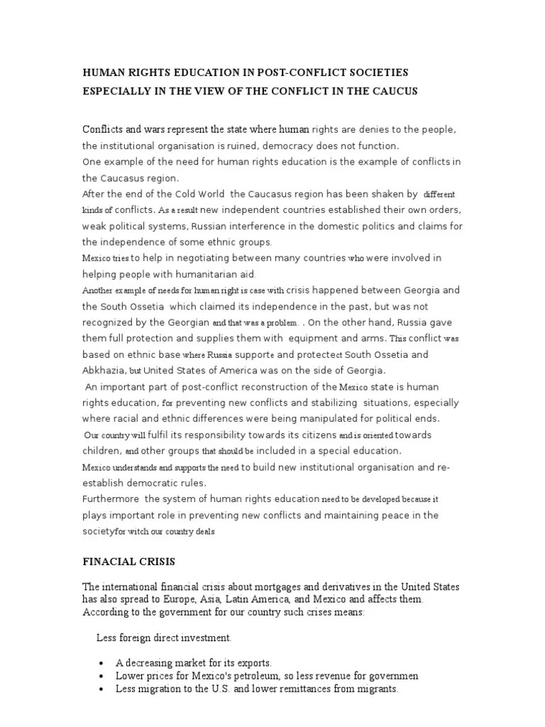 Position Paper Financial Crisis Of 20072008 (Country)