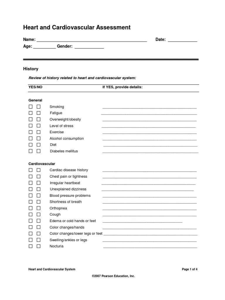 Heart and Cardiovascular Assessment