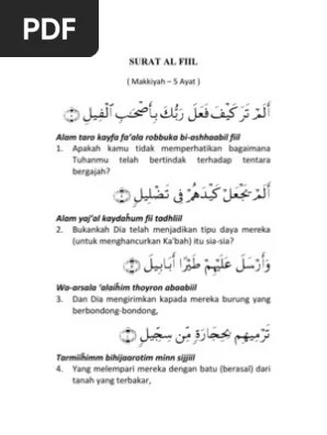 Surat Al Fiil Dan Latinnya