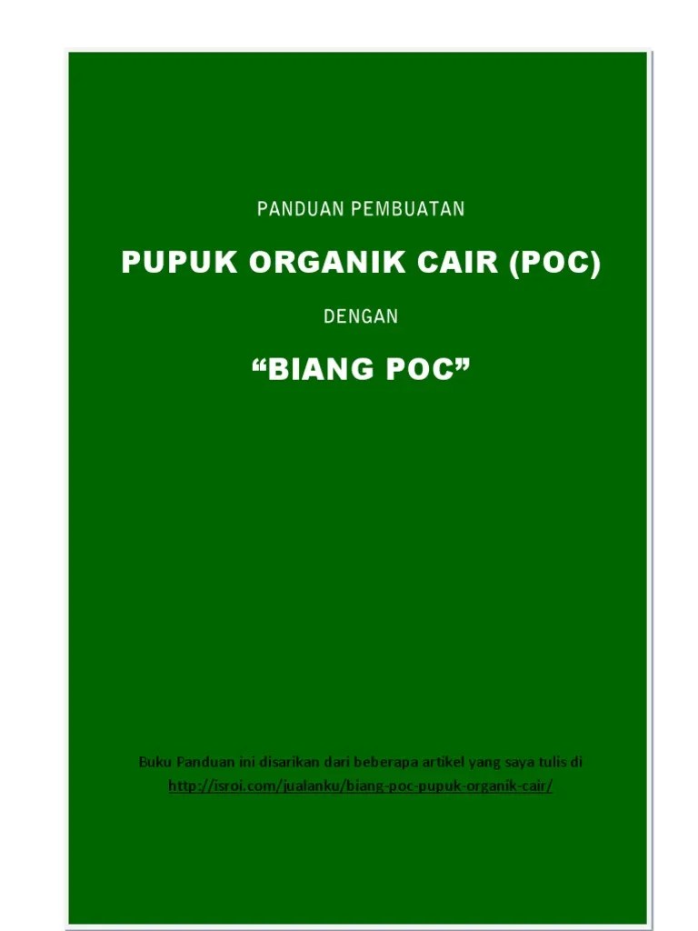 PANDUAN PEMBUATAN POC (Pupuk Organik Cair)
