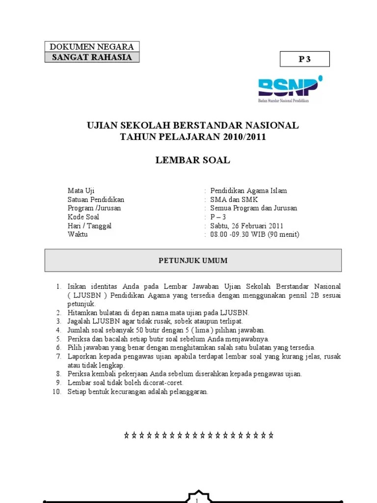 Buku ini merupakan cetakan kedua, yang pertama telah diterbitkan tahun 2015. Soal Dan Jawaban Agama Islam Usbn Smk Kumpulan Contoh Surat Dan Soal Terlengkap