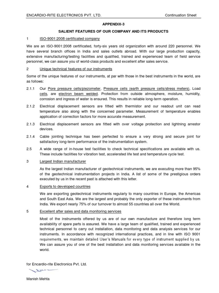 Salient Features 111008 Instrumentation Iso 9000