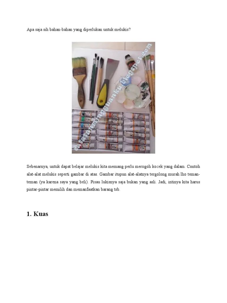 Bahan Kelengkapan Lukis | PDF