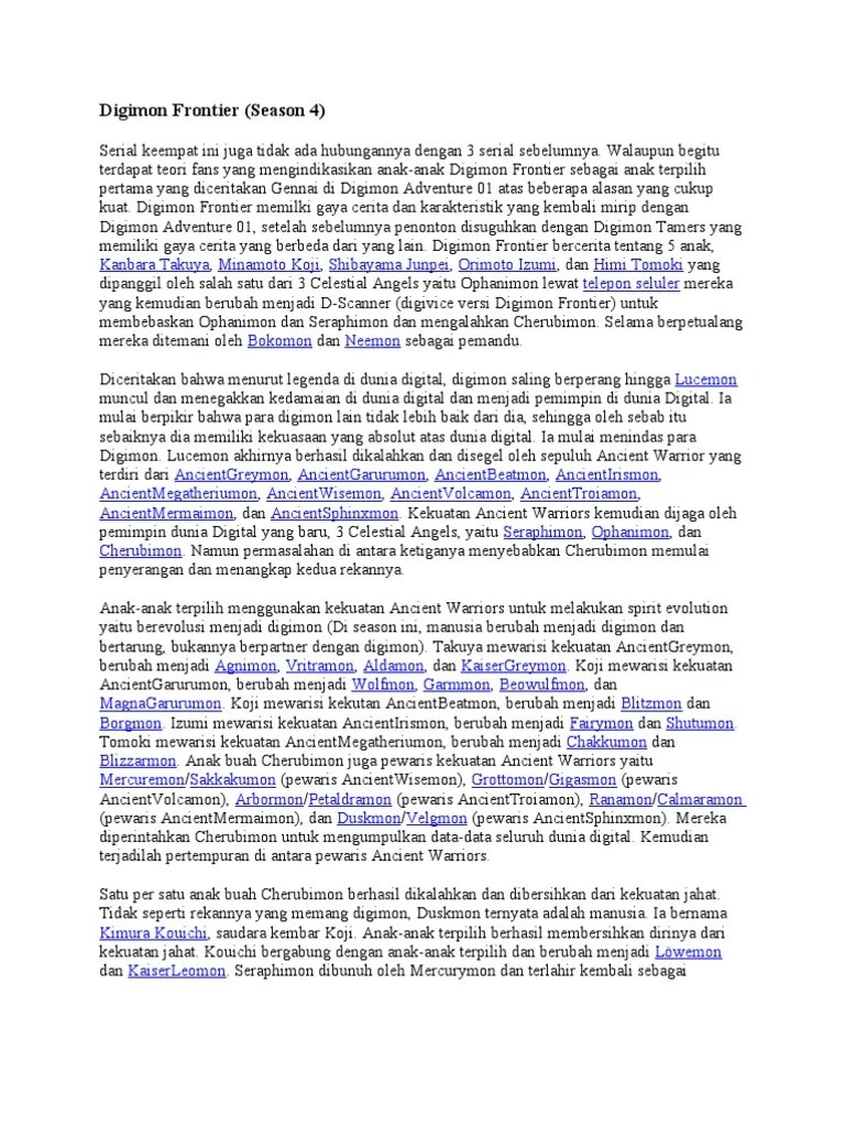 Digimon Frontier | PDF