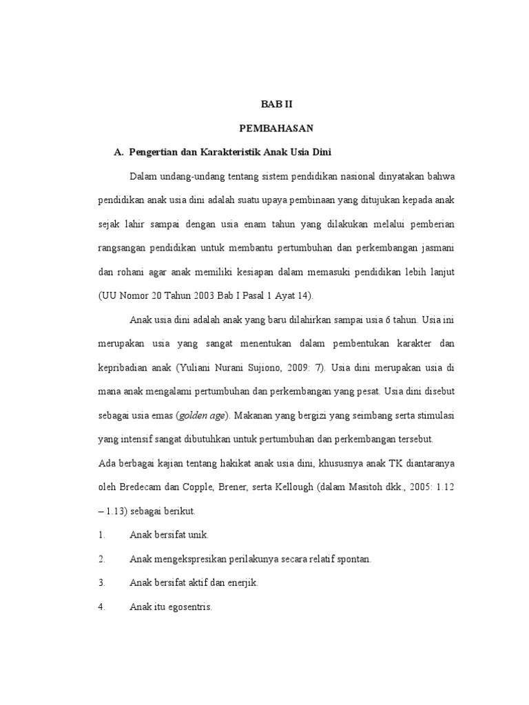 Contoh Makalah Pendidikan Anak Usia Dini Pdf