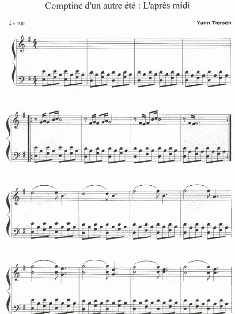 amelie music piano sheet Amelie waltz piano lumbye sheet music Sheet