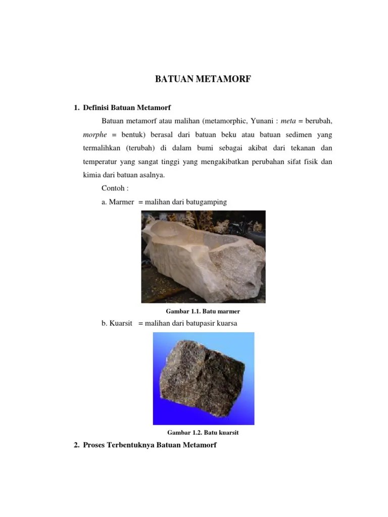 Batuan Metamorf Paper Kaderisasi | PDF