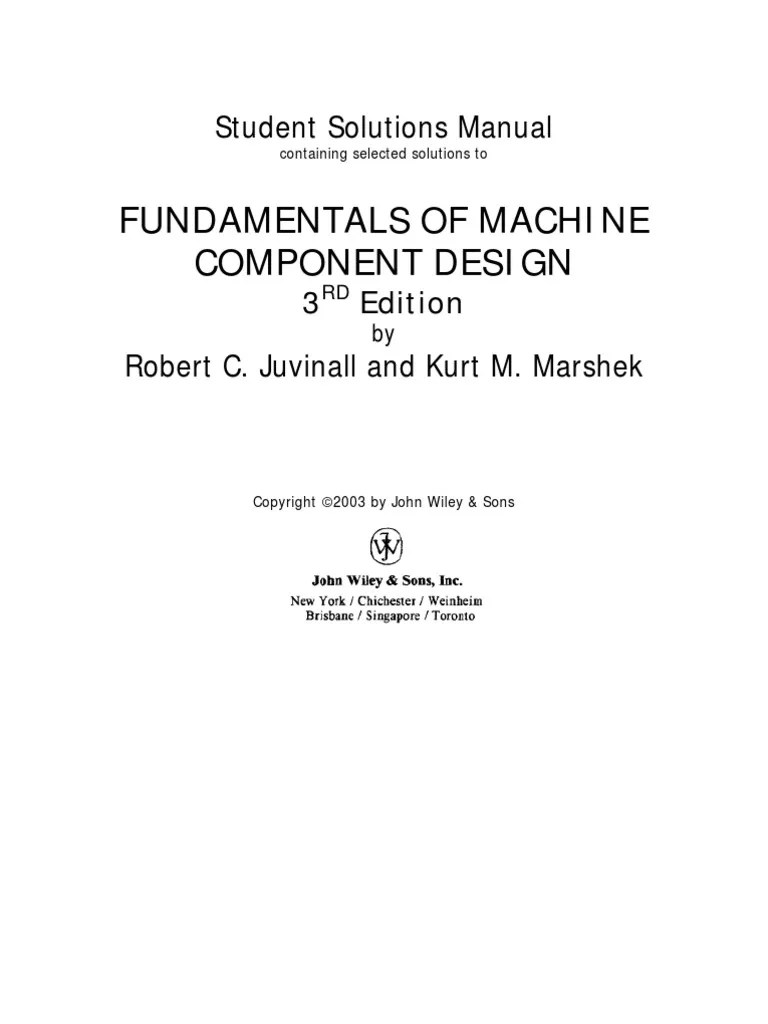 Fundamentals Of Machine Component Design 7th Edition Pdf