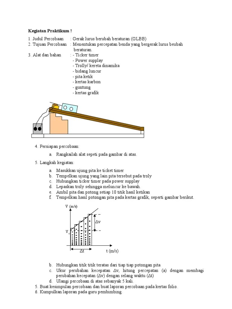 Kegiatan Praktikum GLBB | PDF