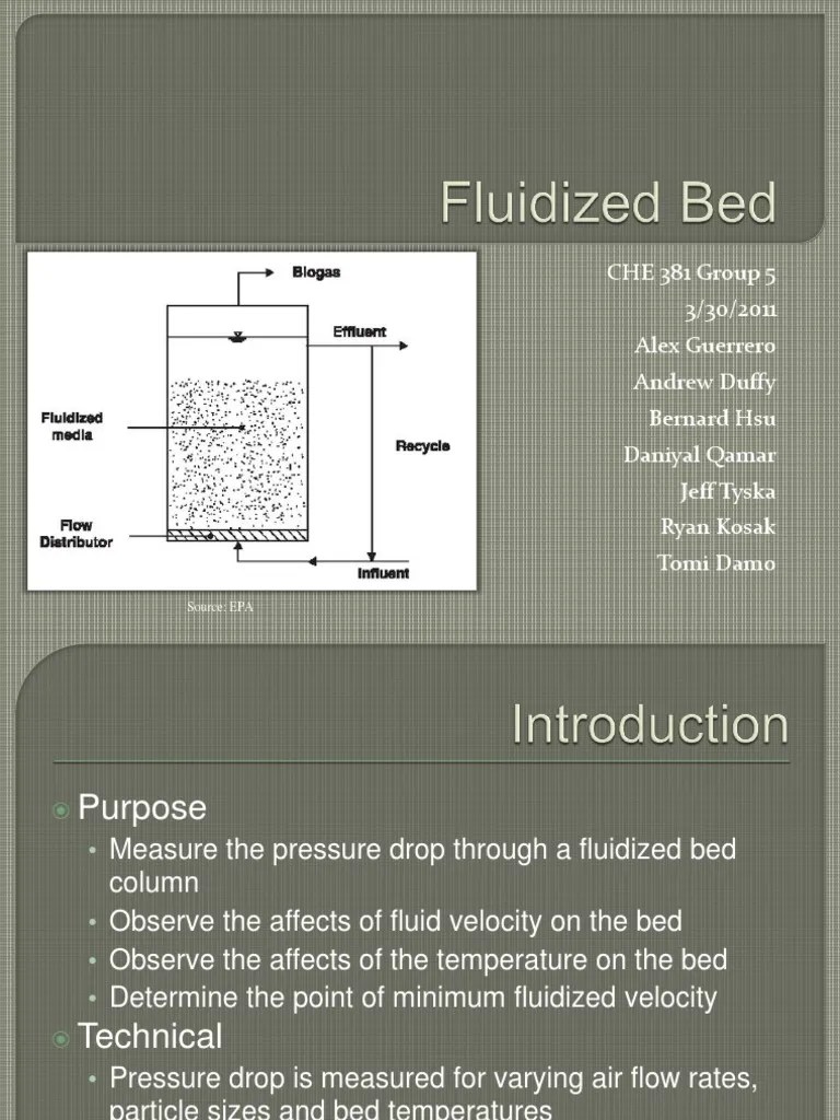 Fluidized Bed Fluidization Fluid Dynamics