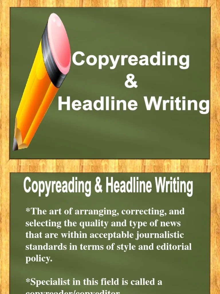 CopyReadingHeadlineWritingPPT.ppt Copy Editing News