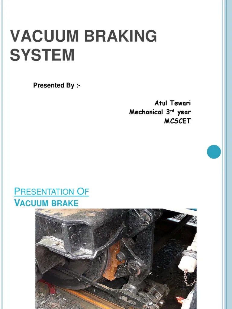 Vacuum Braking System PDF Brake Vacuum