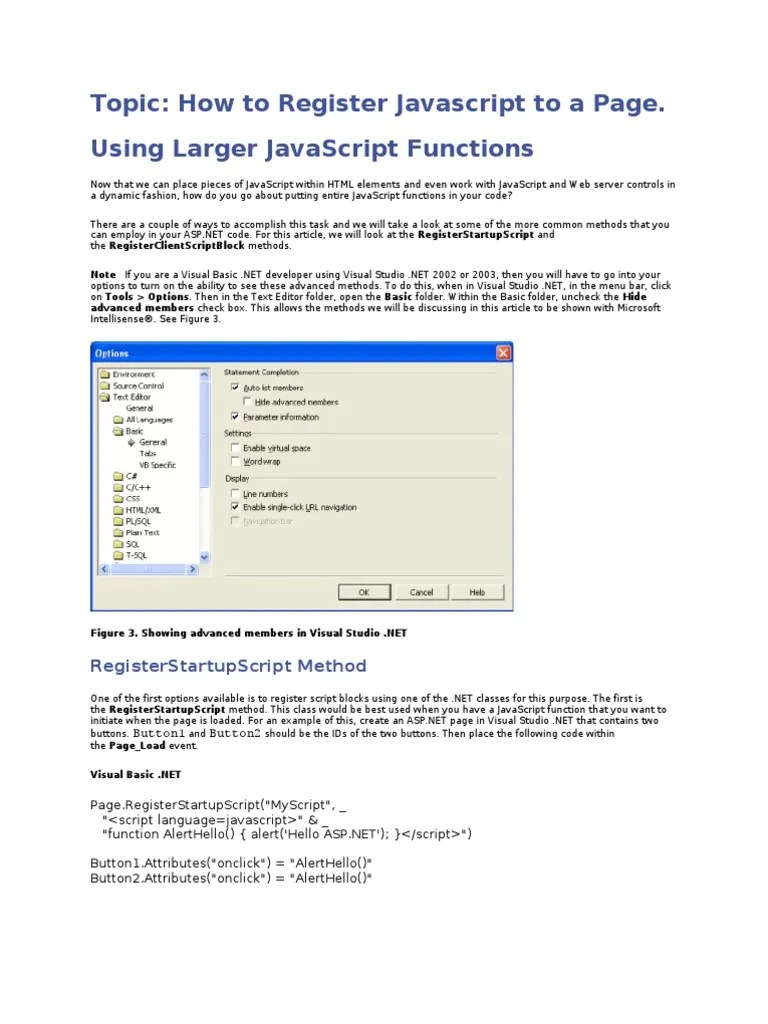 Topic How To Register Javascript To A Page. Using Larger Javascript