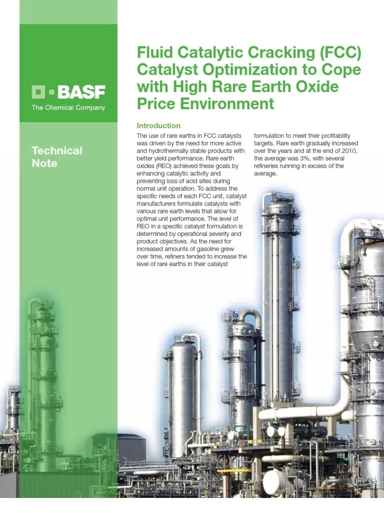 Fluid Catalytic Cracking (FCC) Catalysis Gasoline