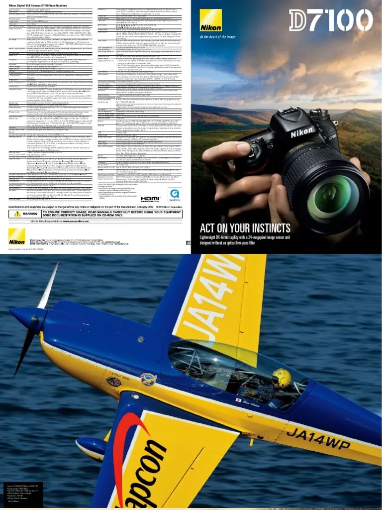 Nikon D7100 | PDF | Autofocus | Flash (Photography)