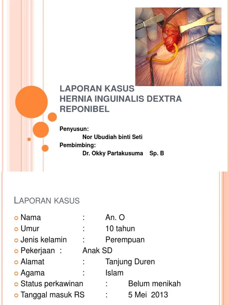 Hernia Inguinal Lateralis Dekstra Reponibel