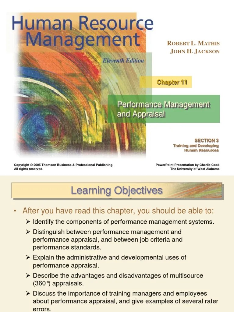 Human Resource Management Performance Management Performance Appraisal