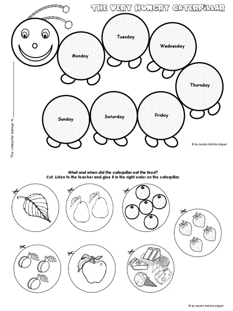 The Very Hungry Caterpillar - Sequencing Activity
