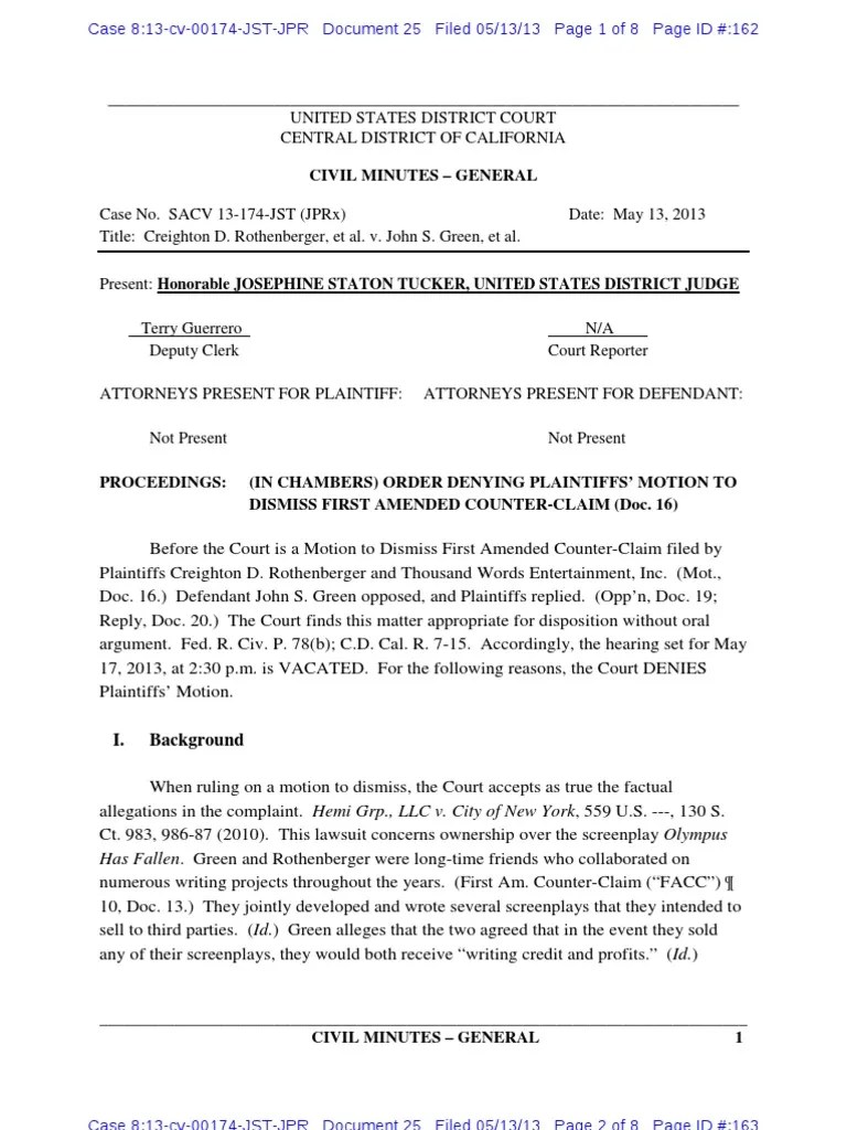Olympus PDF Federal Rules Of Civil Procedure Complaint
