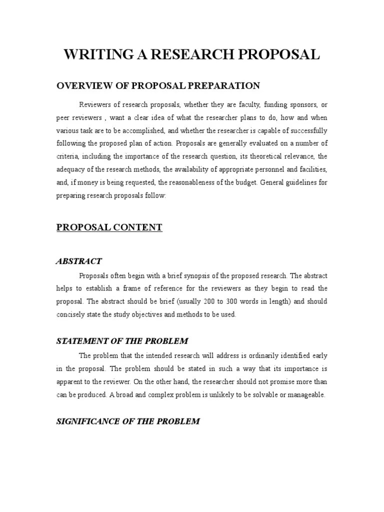 Writing a Research Proposal National Institutes Of Health Thesis