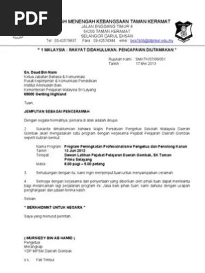 15 Contoh Surat Jemputan Ppd