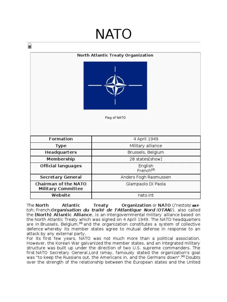 Nato Nato International Security Assistance Force