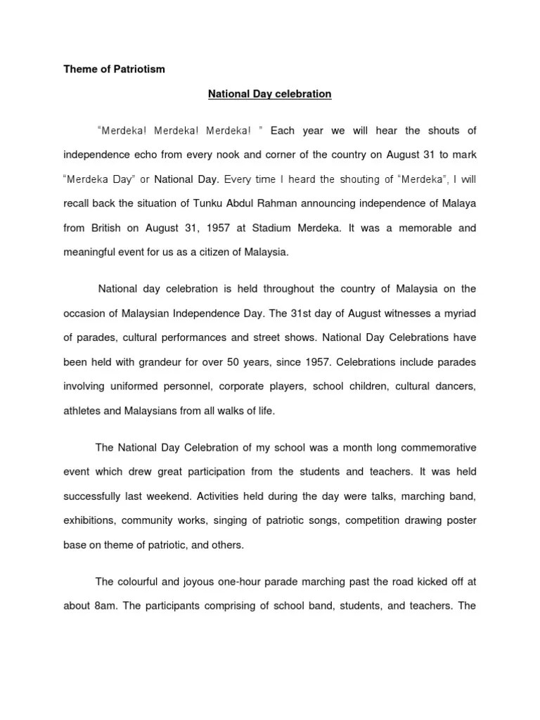 Malaysia Independence Day Essay Rylandcxt
