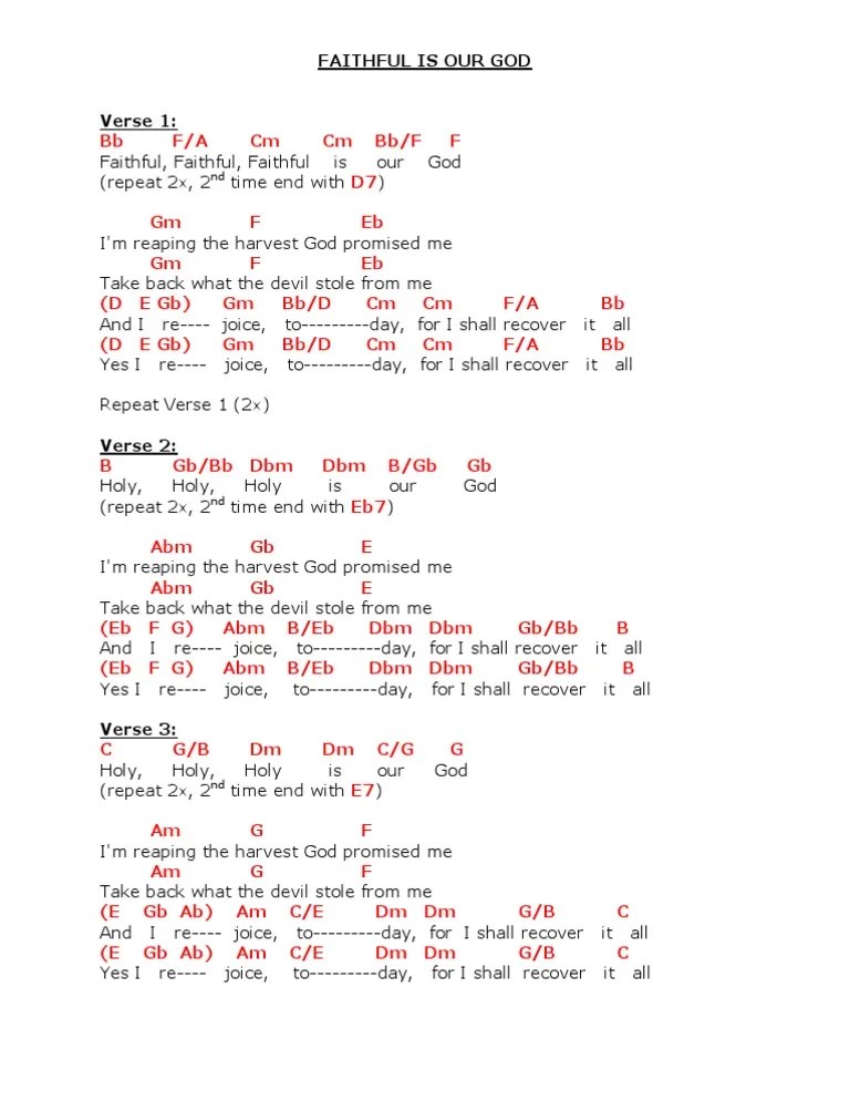 Faithful is Our God Chords