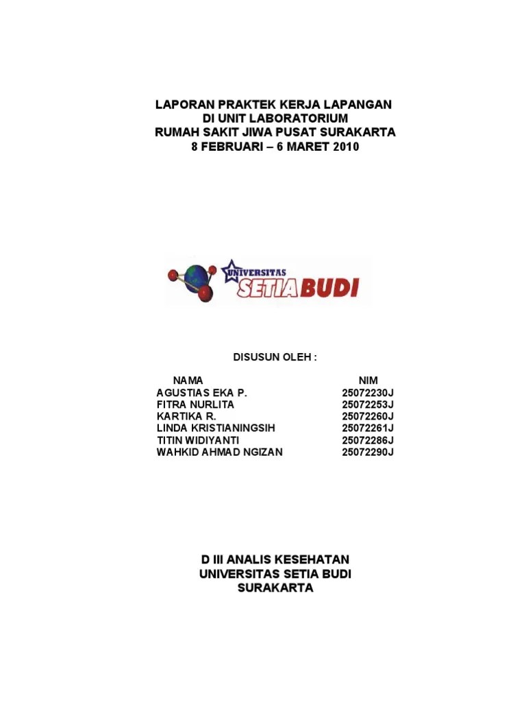 Laporan Praktek Kerja Lapangan