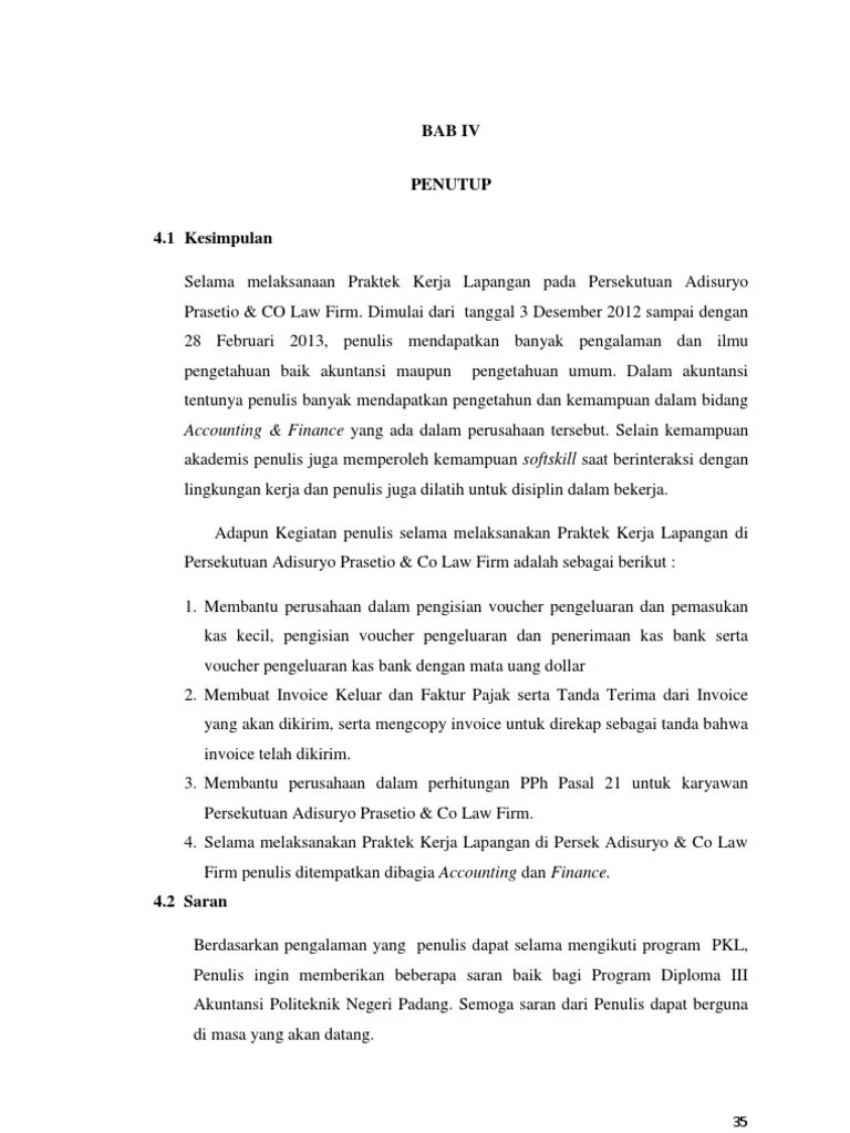 BAB IV Laporan Magang Akuntansi | PDF