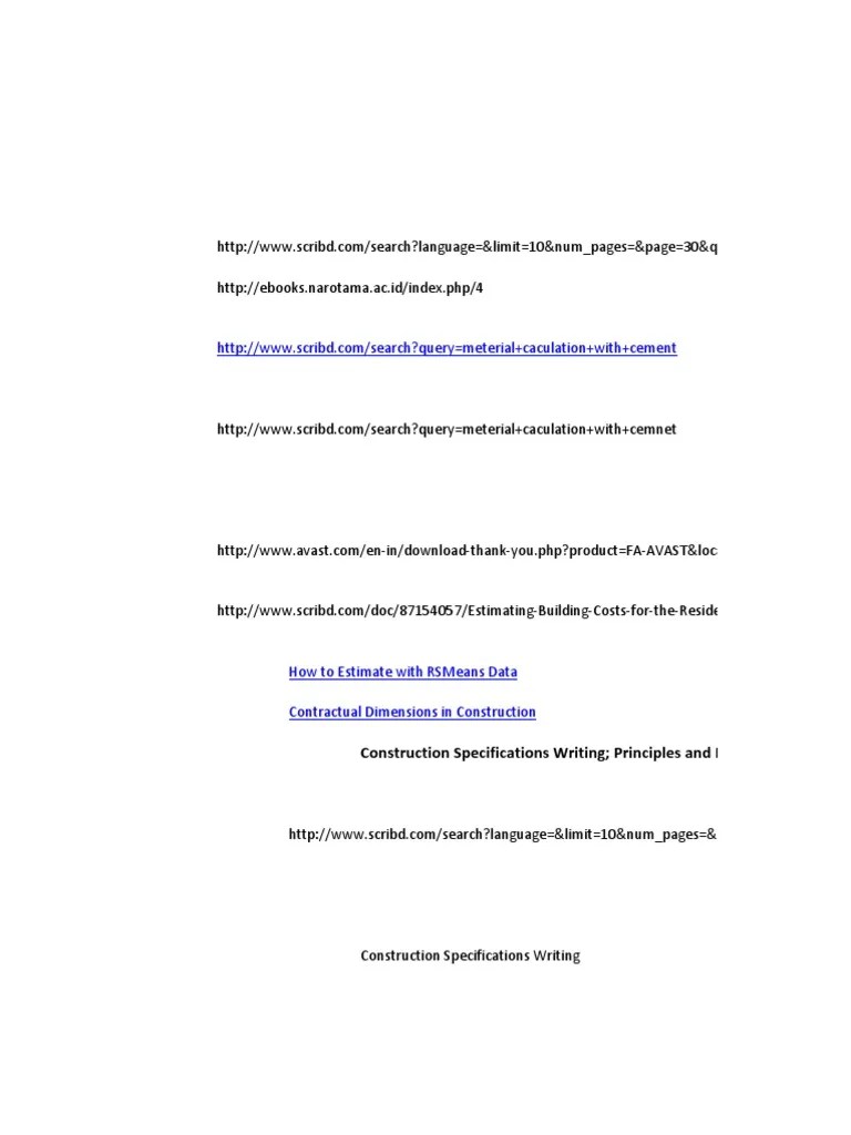 Construction Specifications Writing Principles and Procedures PDF