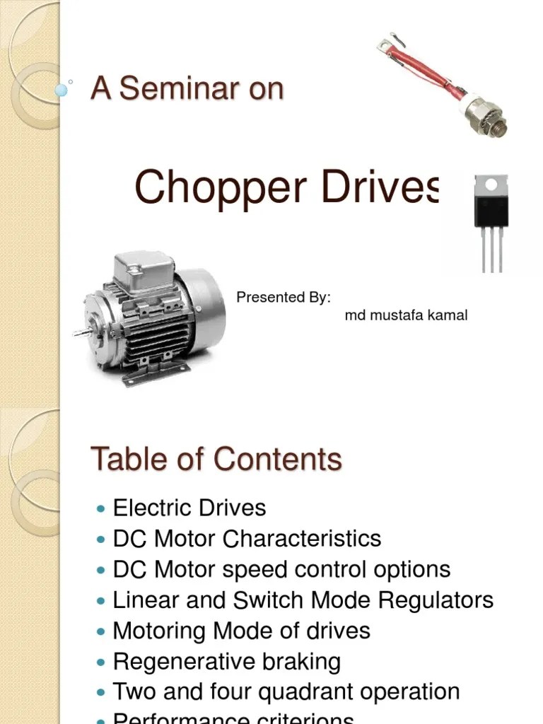 Chopper Drive PDF Electric Motor Power Electronics
