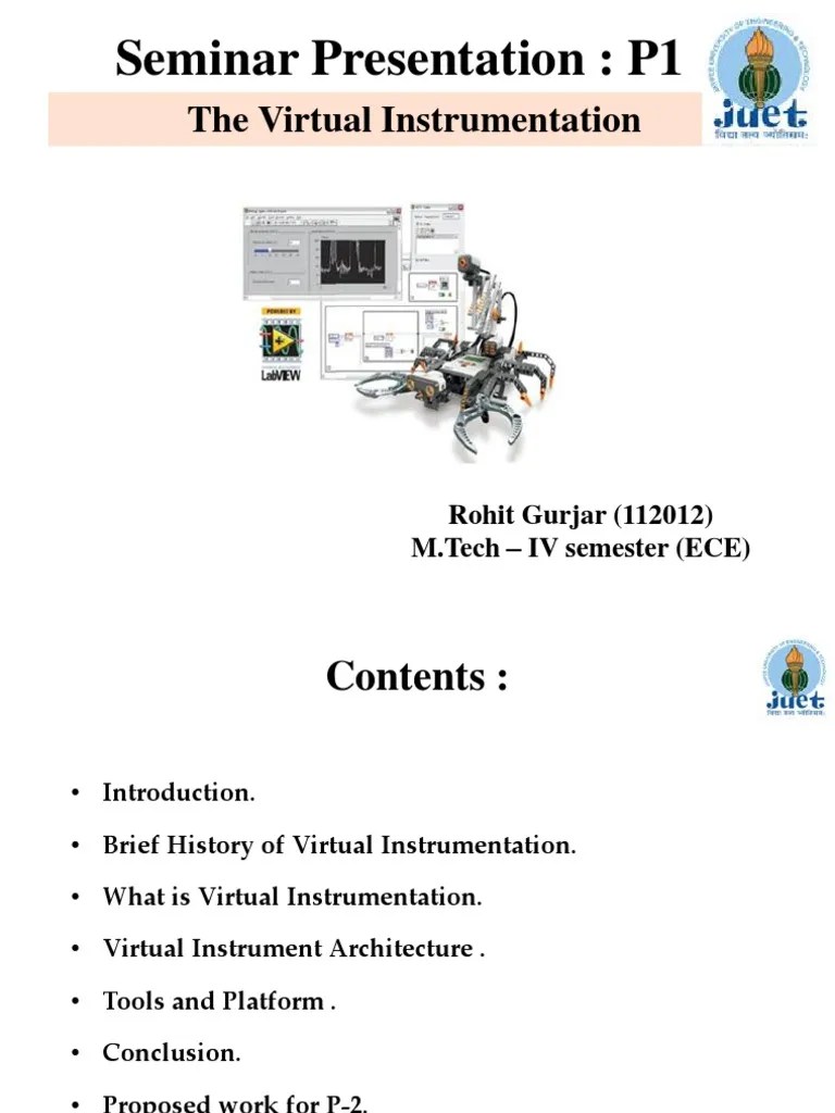 Virtual Instrumentation presentation for seminar project