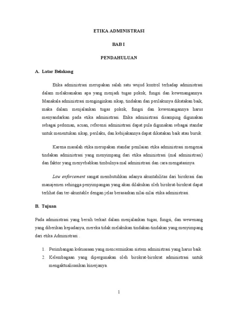 Etika Administrasi | PDF