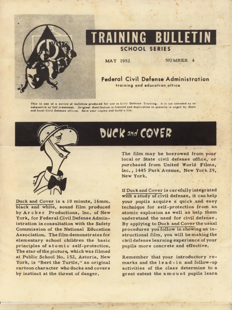 Duck and Cover Teaching Guide (1952)