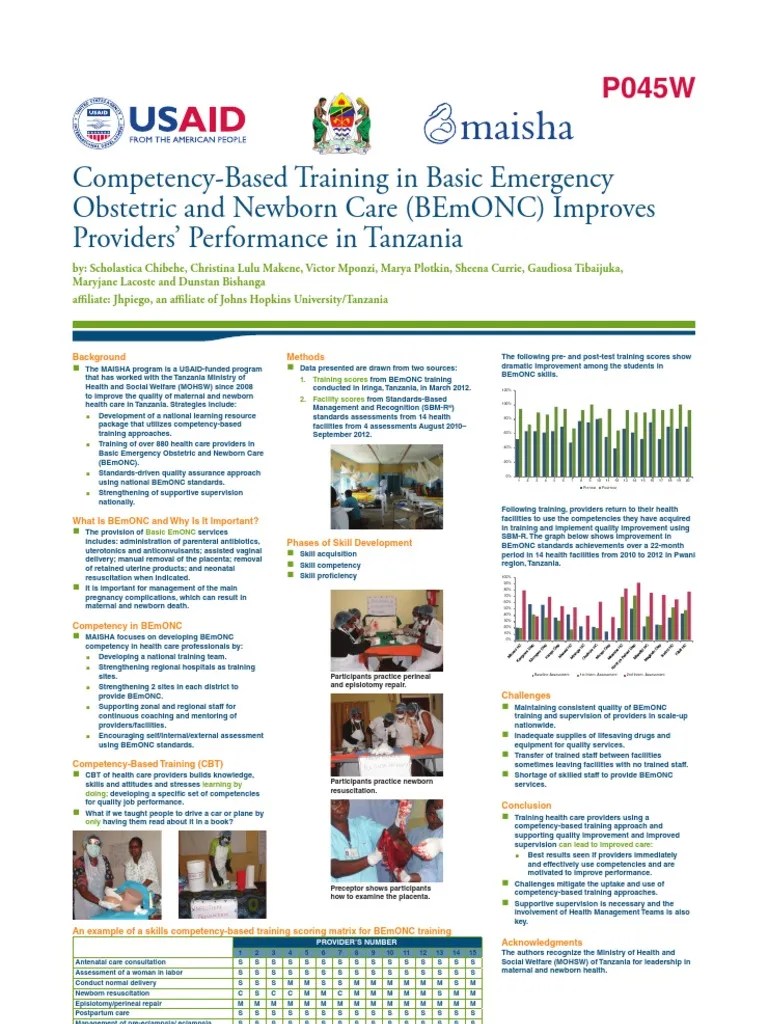 CompetencyBased Training in Basic Emergency Obstetric and