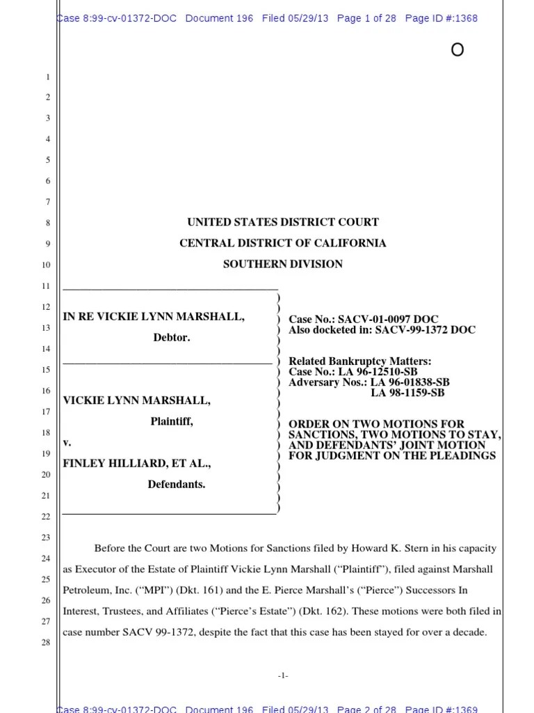 ORDER ON MOTION FOR SANCTIONS 05 30 13.pdf Collateral Estoppel Res