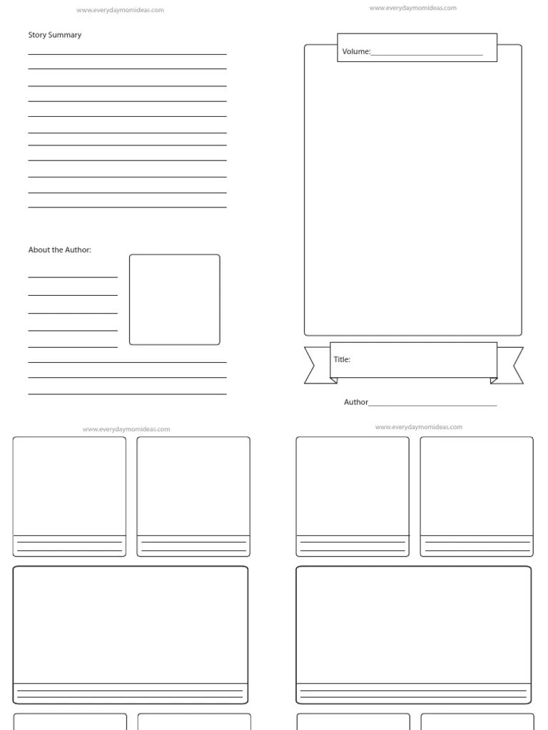 Create Their Own Comic Book Printable For Kids